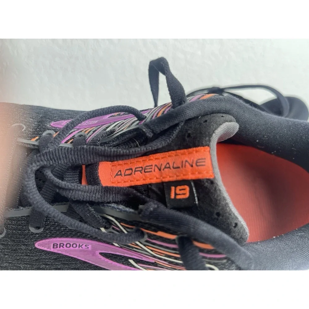 Brooks Adrenaline GTS 19 Black Purple Womens Size 9D 1202841D080 Running Shoes